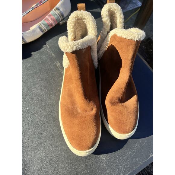Lexi & Abbie Women's Brown Hickory Suede Sheepskin Wool Boots Size 10 GUC - Picture 3 of 8